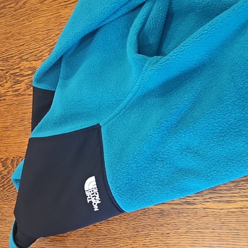 The North Face Mens Teal Fleece Jacket - Picture 4 of 4